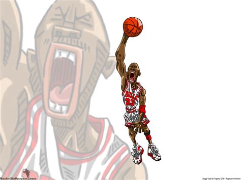 Michael Jordan Drawn Dunk Photo