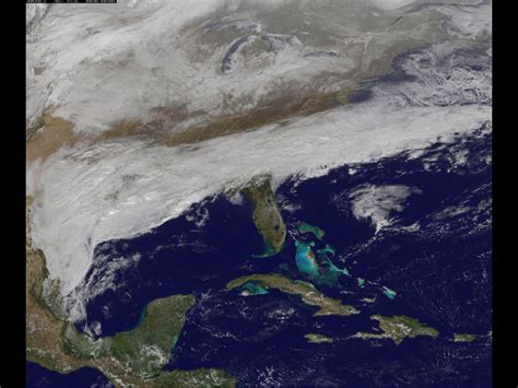 Satellite Shows Major Winter Storm Hitting The Us South Nasa