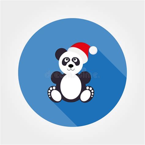 Panda In Santa Hat Stock Vector Illustration Of Logo 80447361