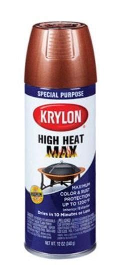 Krylon K01609000 High Heat Max Spray Paint Copper 12 Oz High Heat