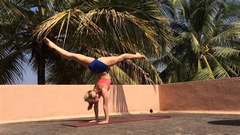 Yoga Handstand Splits Just For Fun With Kino Youtube