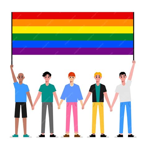 Les Gays Multiethniques Sont Fiers De Lêtre Les Jeunes Couples Homosexuels Homosexuels S