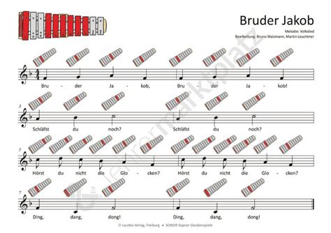 Kinderlied mit liedtext und kostenlosen noten zum ausdrucken, sowie melodie (video, mp3) zum anhören. Bruder Jakob - MP3-Dateien & Noten für Klavier, Melodica ...