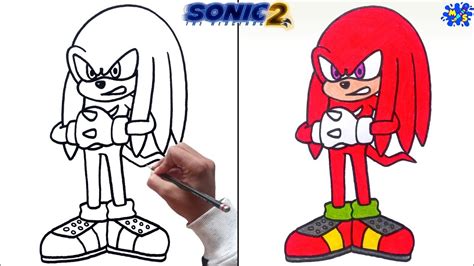 How To Draw Knuckles From Sonic 2 Youtube