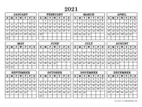 Printable Calendars Small Blamk 2021 Monthly Calendar 2021 Free