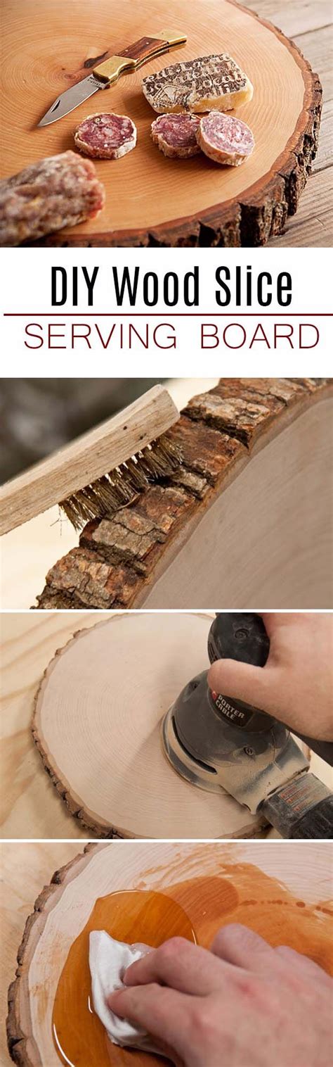 40 Cool DIY Gifts For Men Wood Slice Serving Boards Diy Gifts For