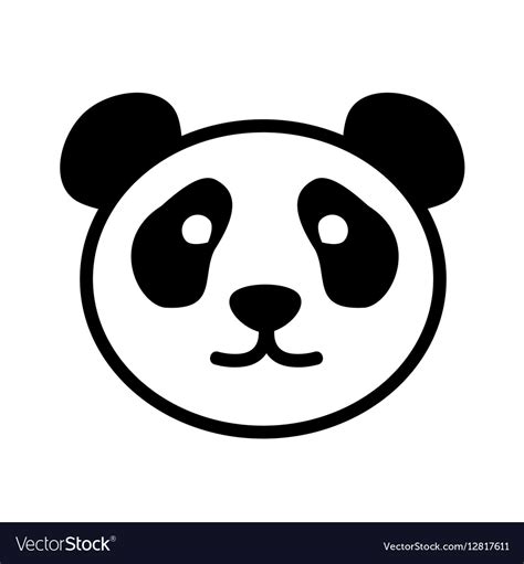 Cute Panda Face Logo Royalty Free Vector Image