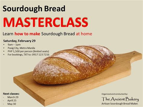 harness your baking skills at sourdough bread masterclass this february 29 philippine primer