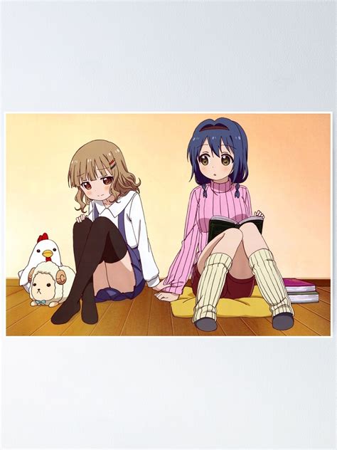 Yuru Yuri Oomuro Sakurako And Furutani Himawari Poster By Anisutekka