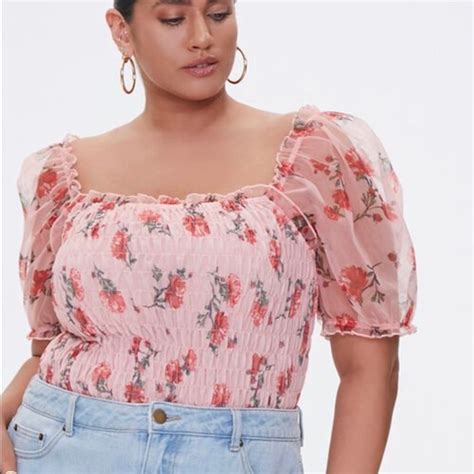 Maybe you would like to learn more about one of these? Forever 21 Tops | Pink Floral Puff Sleeve Top | Poshmark
