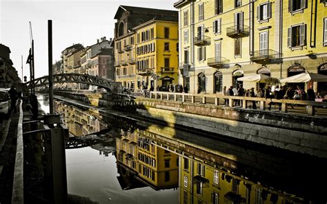 milan, Italy, Canal, Architecture, Buildings Wallpapers HD / Desktop ...