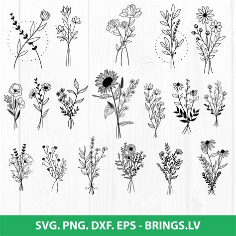 Wildflower Svg Bride Svg Flower Svg Wedding Svg Svg Files For Cricut