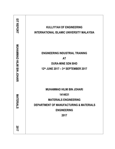 Dura technology sdn bhd is a wholly malaysian owned company, established in january 2006 with the aim of providing latest technology in building and construction field. (PDF) Engineering Industrial Training Report at Dura-Mine ...