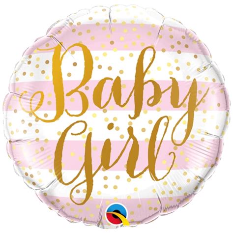 Luftballon Zu Geburt Taufe Babyparty Baby Girl Pink Stripes Ballon