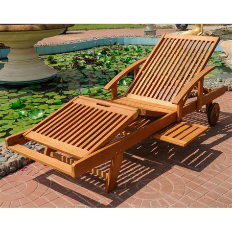 Shop for outdoor wood lounge chair online at target. Outdoor Chaise Lounge with Wheels - TT-SL-012