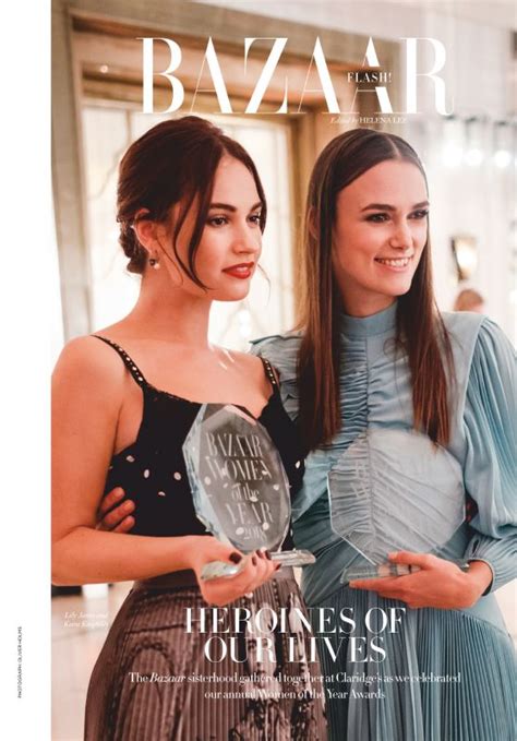 Keira Knightley And Lily James Harpers Bazaar Uk February 2019