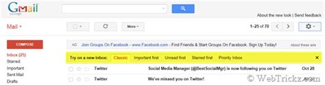 How To Get Back The New Inbox Style Tabs In Gmail