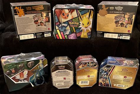 Pokémon Tcg Super Lot Sealed New 2 Etbs Collectors Chests Tins 45