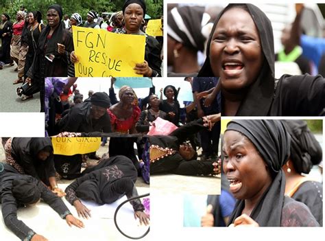 Hakikablog Crew Welcomes You In 9ja Chibok Women Protest Abduction Of 230 Girls Storms