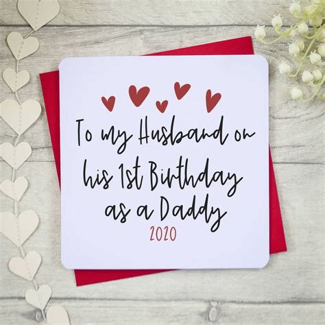 To My Husband On His St Birthday As A Daddy Card By Parsy Card Co Cards For Babefriend First