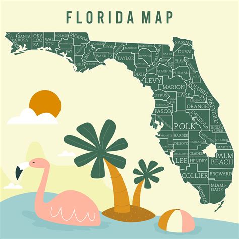 10 Best Florida State Map Printable - printablee.com