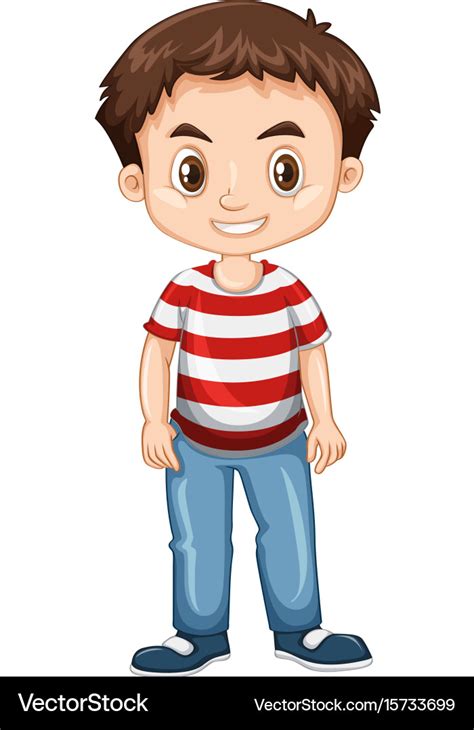 Little Boy Standing Alone Royalty Free Vector Image