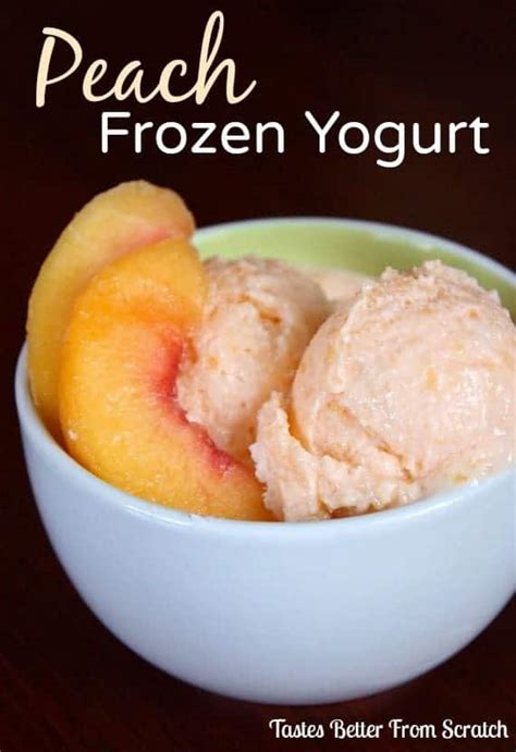 Peach Frozen Yogurt Tastes Better From Scratch
