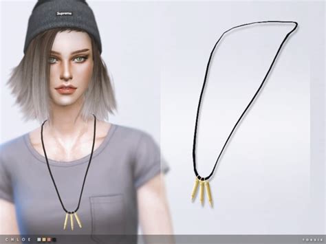 The Sims Resource Chloe Necklace By Toksik • Sims 4 Downloads