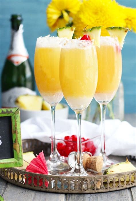 These Tropical Mimosas Are Great For Brunch With Pineapple Juice And