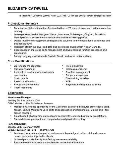 Complaint for shortage of goods. Automotive Inventory Manager Templates | MyPerfectResume