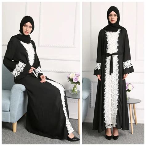 Elegant Muslim Womens Lace Abaya Full Dresses Cardigan Kimono Long Robe Gowns Tunic Middle East