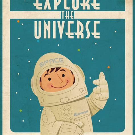 Vintage Space Poster Space Ride 50x70 Cm Etsy