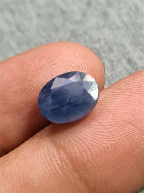 45ct Natural Sapphire Oval Shape Faceted Gemstone Loos Etsy