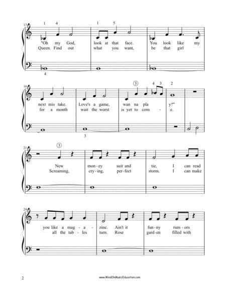 Blank Space Easy Piano Solo By Taylor Swift Digital Sheet Music For