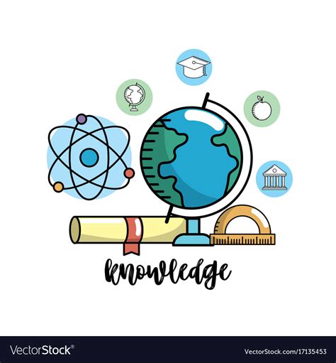 Education School Knowledge And Utensils Design Vector Image
