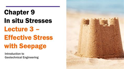 Chapter 9 In Situ Stresses Lecture 3 Effective Stress With Seepage
