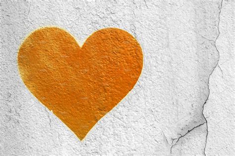 Orange Urban Heart Heart Hands Drawing Textured Background How To