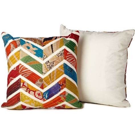 Chevron Sari Pillows Recycled Sari Eclectic Décor Uncommongoods