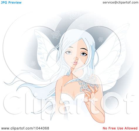 Royalty Free Rf Clip Art Illustration Of A White Haired Winter Fairy