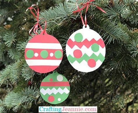 Easy Paper Christmas Ornaments Free Template Crafting Jeannie