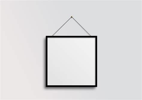 Black Square Hanging Frame Mockup 453 Psd Smart Object Filtergrade