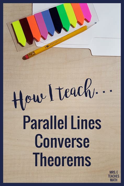 Maybe you would like to learn more about one of these? How I Teach Parallel Lines Converse Theorems | Mrs. E ...