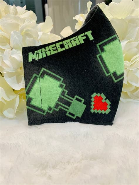 Minecraft Face Mask Collection Free Shipping Adjustable Etsy