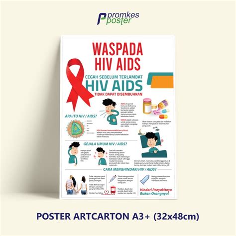 Jual Poster Kesehatan Waspada Hiv Aids Sebelum Terlambat Shopee Indonesia