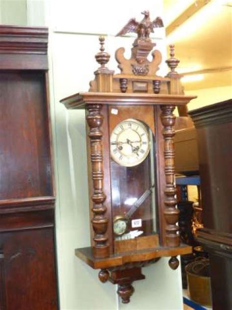 Victorian Walnut Cased Vienna Wall Clock Having Phoenix Crest Thomas Watson