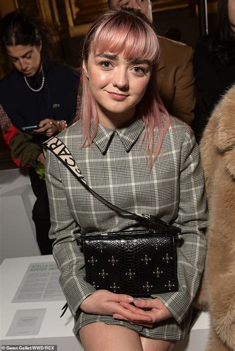 Maisie Williams Is Chic In Checked Mini Dress As She Enjoys Stella