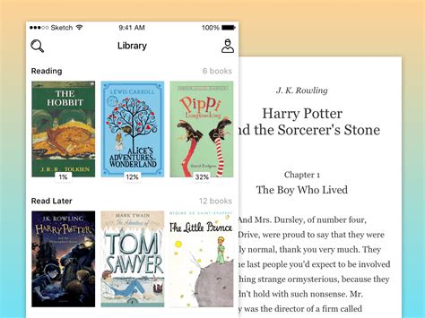 Marvin might have the most features of any reading app on ios. iOS Book Reader App Sketch freebie - Download free ...