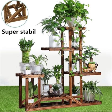 Stabile und dekorative blumenbank mit einer ablage für ihre pflanzen, blumentöpfe oder auch andere. Kwietnik stojak na kwiaty drewniany półki - sklep ...