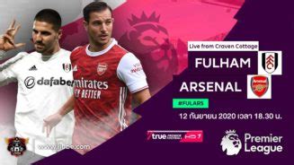 ตารางแข่งขันฟุตบอลพรีเมียร์ลีก โปรแกรมแข่งขันบอลพรีเมียร์ลีกวันนี้ พร้อมข่าวและวิเคราะห์บอล อัพเดตตารางแข่งขันบอลพรีเมียร์ลีก อังกฤษ. Premier-League-2020-2021-Fulham-vs-Arsenal-iJube | iJube.com