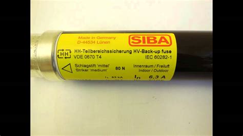 Siba Hhd High Voltage Hv Fuses German Din Fuses For Switchgear